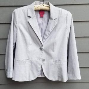 212 Collection LIGHT GRAY 2 Button Blazer Size 10